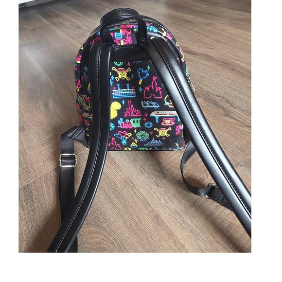 Disney Parks Loungefly Neon Glow Mini Park Attraction icon Backpack - Picture 4 of 7